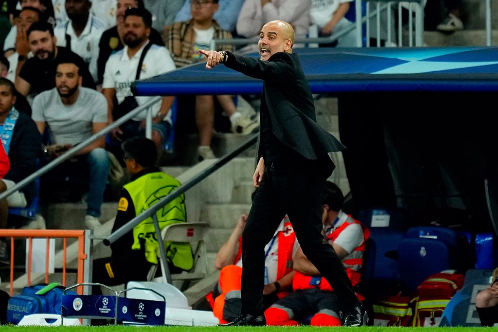Klare Impulse während des Spiels - Pep Guardiola bei Manchester City